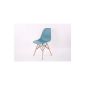 HNNHOME Eames Eiffel Chair Inspired Dinner Modern Salon Furniture - Ocean Blue