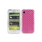 Prima Case - Polka Dots (Pink / White) - Hard Hard Case Back Cover for Samsung Galaxy S i9000 / i9001 Plus S (Electronics)
