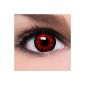 Colored red Crazy Fun contact lenses 'demon' with free lens case top quality at Carnival and Halloween (Personal Care)