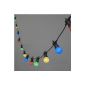 Garland Guinguette connectable with 20 Multicolored LED Globes, Type U Lights4fun