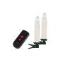 Set 30 Warm White LED Candle light string Christmas candles wireless remote control Christbaumsdeko Christmas Christmas Party (white)