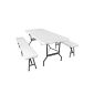 Together folding table and 2 folding benches Garden Camping buffet catering (Garden)