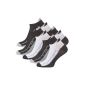 8 pair of sneaker socks bi-color, hand-linked with high heel and wordmark, lace, cotton and spandex (Textiles)