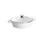 Berndes Vario Click Induction White 032 167 Aluguss Schmorkasserolle ceramic with glass lid 28 cm, 3,8 l (household goods)