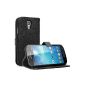 Bingsale Cover Leather Case Samsung Galaxy S4 mini Carrying Case (Samsung Galaxy S4 mini, black) (household goods)