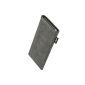 fitBAG Classic Grey cell phone pocket of original Alcantara microfiber lining for Apple iPhone 6 Plus 5.5 inches (Electronics)
