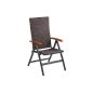 Ultra Natura wicker folding chair with armrests, Palma series - 110 x 62 x 58 cm (garden products)