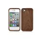 Cadorabo!  100% Bamboo Walnut Cover for Apple iPhone 4 (Electronics)