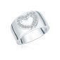 Rafaela Donata Ladies Classic Collection Ring 925 sterling silver cubic zirconia heart Gr.  58 60400038 (jewelry)