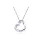 s.Oliver Ladies necklace with pendant 925 silver rhodium plated zirconia white 45 cm - 399 890 (jewelry)