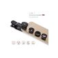 MEMTEQ® Universal 5 in 1 Camera Lens Kit Phone Clip-On Lenses Fisheye + Macro + 2 in 1 Wide Angle + Tele + universal clip CPL Filter Lens for Camera Phone Smartphone, iPhone 6, 6 more, 5, 5C, 5S , 4, 4S, Samsung Galaxy S6, S5, S4, S3, iPad 2, 3, 4, Air, Samsung Glaxy NOTE 2 1 3 N7100 I9300 S3 S4 S5 S2 i9600, Sony, Huawei Black (Electronics)