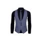 HRYfashion men modern tailored waistcoat with 3 buttons stressing figure (Textiles)