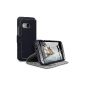 Terrapin Case Cover Ultra-thin leather With The Stand Function for HTC One Mini 2 - Black (Electronics)