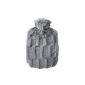 Hugo Frosch hot water bottle classic 1.8 Ltr. With gray microfibre cover in animal fur look