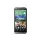 HTC One (M8) Smartphone (12.7 cm (5 inch) LCD display, quad-core, 2.3GHz, 2GB RAM, 5 megapixel front camera, FM radio, Android 4.4.2) metallic gray (Wireless Phone)