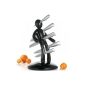 Black Voodoo knife block 5 knives and stainless authentic Model 2nd edition Raffaele Iannello RICSB VOOKB (Kitchen)