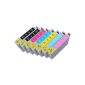 Epson T0807 Pack 7 Compatible Cartridges.  2 black, 1 cyan, 1 magenta, 1 yellow, 1 light cyan, 1 light magenta, compatible with Epson Stylus Photo P50 Stylus Photo PX650, Stylus Photo PX660, Stylus Photo PX700W Stylus Photo PX710W Stylus Photo PX720WD Stylus Photo PX730WD, Stylus Photo PX810FW, PX820FWD Stylus Photo Stylus Photo PX830FWD, Stylus Photo R265, Stylus Photo R285, Stylus Photo R360, Stylus Photo RX585, Stylus Photo RX685.Cartouches Compatible.  INK JET printers.  T0801, T0802, T0803, T0804, T0805, T0806 Ink © Choice (Office Supplies)