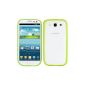 kwmobile® TPU Silicone Crystal Case for the Samsung Galaxy S3 i9300 / i9301 S3 Neo with transparent backrest and frame in neon green - chic and simple (Wireless Phone Accessory)