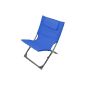 Practical Outdoor folding chair 48x56x64cm Deckchair Folding Chair Garden chair beach chair fishing chair fishing chair Powder-coated metal folding - Blue