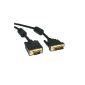 24 + 5 DVI VGA A Male To Male Video Cable 15 Pins 2 m (Electronics)