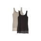 ONLY Ladies Top Live Love Long Lace Tank 2 Noos, 2-pack, Monochrome (Textiles)