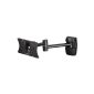 Hama TV Wall Mount Full Motion Ultraslim, tiltable, swiveling (fully articulated), 25 to 81 cm diagonal (10 to 32 inches), max.  20kg, VESA 200 x 100, black (Accessories)