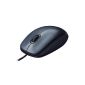 Logitech Mouse M100 Wired Optical Mouse Tracking Suitable for right and left-Dark (Electronics)
