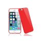 IDACA Gel Silicone Skin Case Smooth TPU Case for Apple iPhone 6 4.7 inch, red (Electronics)