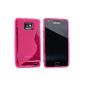 Kuffner TPU Case S-Line Pink for Samsung Galaxy S2 i9100 Cover Cover Mobile Silicon (Electronics)