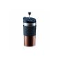 K11102-01 Bodum Travel Press Set Piston Mug with Lid 0.35 L Extra Black (Kitchen)