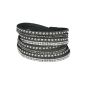 Mevina Ladies Rhinestone bracelet wrap bracelet Bracelets with genuine crystals in many colors (Textiles)