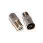 F Type Female Connector To RF Antenna Female Coax Adapter (Electronics)