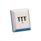 Rutenbeck TAE 2x6 / 6 NFF AP socket pure white (accessory)