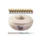 130dB 20m coaxial cables SAT HQ-135 PRO 4-way shielded for DVB-S / S2 DVB-C and DVB-T BK installations +10 plated F connectors film for free (electronic)