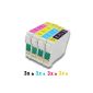 Lot 12 generic ink cartridges (not original) Compatible with the following printers: Epson Stylus D78 D92 D120 DX4000 DX4050 DX4400 DX4450 DX5000 DX5050 DX6000 DX6050 DX7400 DX7450 DX8400 DX8450 DX7000F DX94000 DX9400F S20 S21 SX100 SX110 SX105 SX115 SX200 SX205 SX209 SX210 SX215 SX218 SX400 SX405 SX410 SX415 SX405WiFi SX510W SX515W SX600FW BX300F BX600FW BX610FW BX3450F BX310FN Office B40W more.  Replace the original references: EPSON T0711 to T0714 (Office Supplies)