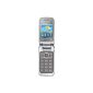 Samsung C3590 clamshell phone (GSM quadband, GPRS, EDGE, Display 6.0 cm (2.4 inch)) titaniumsilver (Electronics)