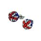 Earrings Shamballa earrings - English Flag UK (Jewelry)
