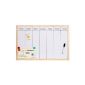 Wochenplaner WHITEBOARD magnetic board corkboard with LINES (Office supplies & stationery)