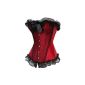 Dissa Aesthete Bowknot Hem Lace Décor Deman corsage corset, red (Textiles)
