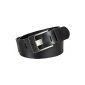 Leather belts in classic black of Men's Fashion Lounge®, BW 95-125 cm, soft full grain leather with structure, can be shortened (Textiles)