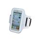 Sport Armband with headphone hole and key pocket for iPhone 5, 5s, 5c white