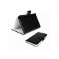 Colour Black Genuine Leather Pouch universal support for 3.8 