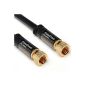 Cable Direct 1m SAT - F plug> F plug 75 ohm HDTV cable - PRO Series (Accessories)