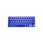 MiNGFi German keyboard silicone protective cover QWERTY for MacBook Pro 13, 15, 17 Air 13 inch EU KeyboardLayout Silicone Cover - Blue (Electronics)
