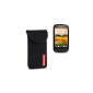 SHOCKSOCK Neoprenhülle Case Cover Protector for HTC Desire C IN BLACK (Electronics)