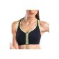 La Isla Ladies Active Level 3 support zip racer back sports bra Plunge (Textiles)