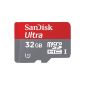 SanDisk SDSDQUI-032G-U46 Ultra microSDHC 32GB UHS-I Class 10 Memory Card + SD Card Adapter up to 30MB / sec.  (Accessories)