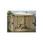 Luxury Pavilion VENEZIA 3x3m with side panels, ecru, roof waterproof (garden products)