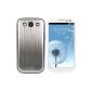 kwmobile® battery cover of brushed aluminum for the Samsung Galaxy S3 i9300 / i9301 S3 Neo, Silver (Wireless Phone Accessory)