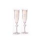 Stölzle Lausitz set of 2 L'Amour champagne glasses with heart for wedding - Engraved with the names and wedding date (household goods)